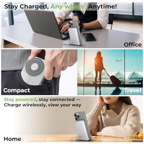 Image of UltraProlink 10000mAh 3 in 1 Wireless Magnetic Mag-Safe Power Bank| Dual Cables Type C & iPhone |22.5W Type C Port with PD-PPS Support | for iPhone Series 16,15,14,13 | Made in India | UM1126