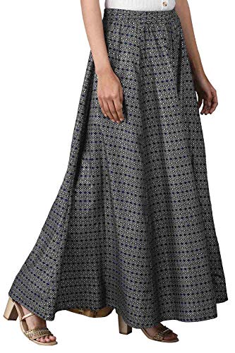 Image of ELLEVEN Polyester Flared Skirt