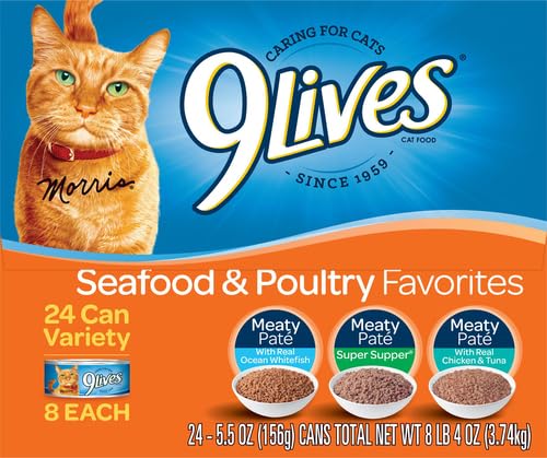 9Lives 799479 Seafood & Poultry Favorites Wet Cat Food Variety 5.5 Ounce Can thumb #10