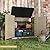 KINYING Outdoor Storage Shed - Horizontal Storage Cabinet Waterproof for Garden, Patio, Backyard, Storage Box for Easy Storage of Garbage Cans, Tools, Lawn Mower, 35 Cubic Feet,Dark Brown