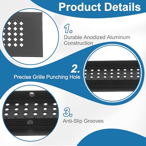 Grille de ventilation en aluminium pour aérer placard, armoire et porte de cuisine - 4
