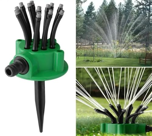 Quintathletic 2pcs 360 Degree Garden Automatic Multi Sprinkler Garden Lawn Sprinklers Roof Cooling Sprinklers Watering Gardening Tools Housewarming Gift
