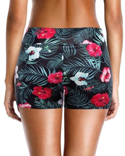 Image of Yonique Womens Swim Shorts Bathing Suits Bottoms Swimsuit Bottoms(Available in Plus)