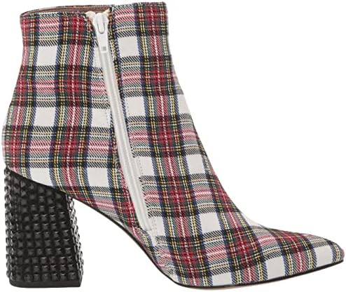 Betsey Johnson Women's Kassie Fashion Boot, White Plaid, 6 | Image 5
