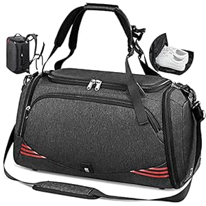 Sports Gym Bag Duffel Bag with Shoes Compartment, Waterproof Large Holdall Bag for Men and Women, 40L 65L Travel Duffel…