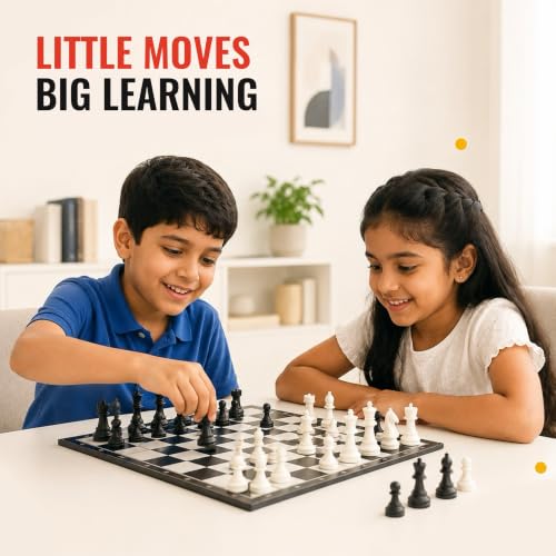 Image of Slovic 10-in-1 Board Games Set for Kids & Family | Indoor Strategy & Educational Toys for Children | Includes Chess, Ludo, Snakes & Ladders, Checkers, Business Money Game & More | Ages 5+