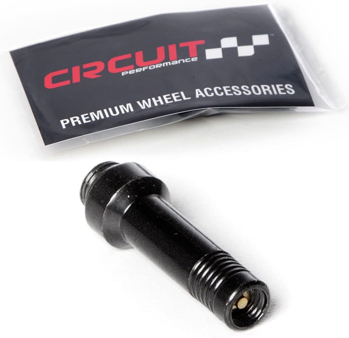 Circuit Performance Black Bolt-in Flush Mount Valve Stem Air Filler Tube (1 Piece)