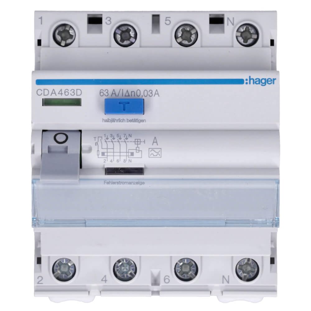 Image secondaire de Hager CDA463D Disjoncteur différentiel FI 63 A