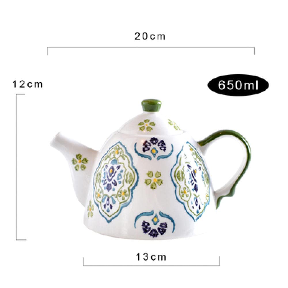 Czajniczek Zaparzacz Do Herbaty Czajniczek Ekspres Do Herbaty 650Ml Ręcznie Malowane Japoński Styl Mały Świeży Kwiat Herbata Zestaw Herbaty Owoc Zestaw Herbaty Afternoon Retro Literacki Kubek Herbaty