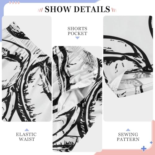 ZZXXB Retro Coffee Bean Boys Long Pants Soft Trousers Elastic Waist Kids Lounge Bottoms with Pockets S-XL4