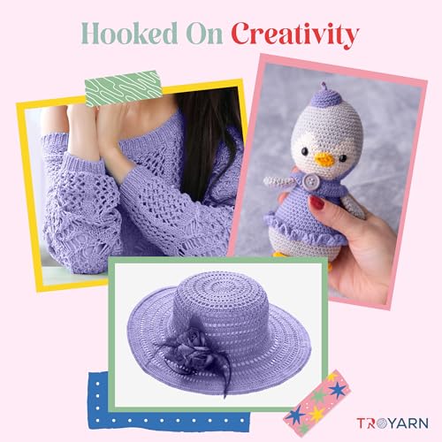 Image of Yarn for Crocheting & Knitting - 2 Skeins (2x383 Yds) (105158 - Delphinium) - 100% Microfiber Acrylic for Craft Projects