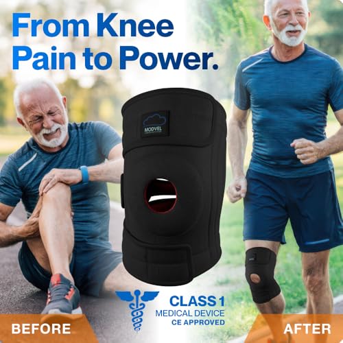 Image of MODVEL ELITE Knee Brace for Women & Men with Side Stabilizers, Patella Gel Pads Brace for Meniscus Tear for Maximum Knee Pain Support - ACL Knee Braces for Running, Workout, Arthritis & Joint Recovery