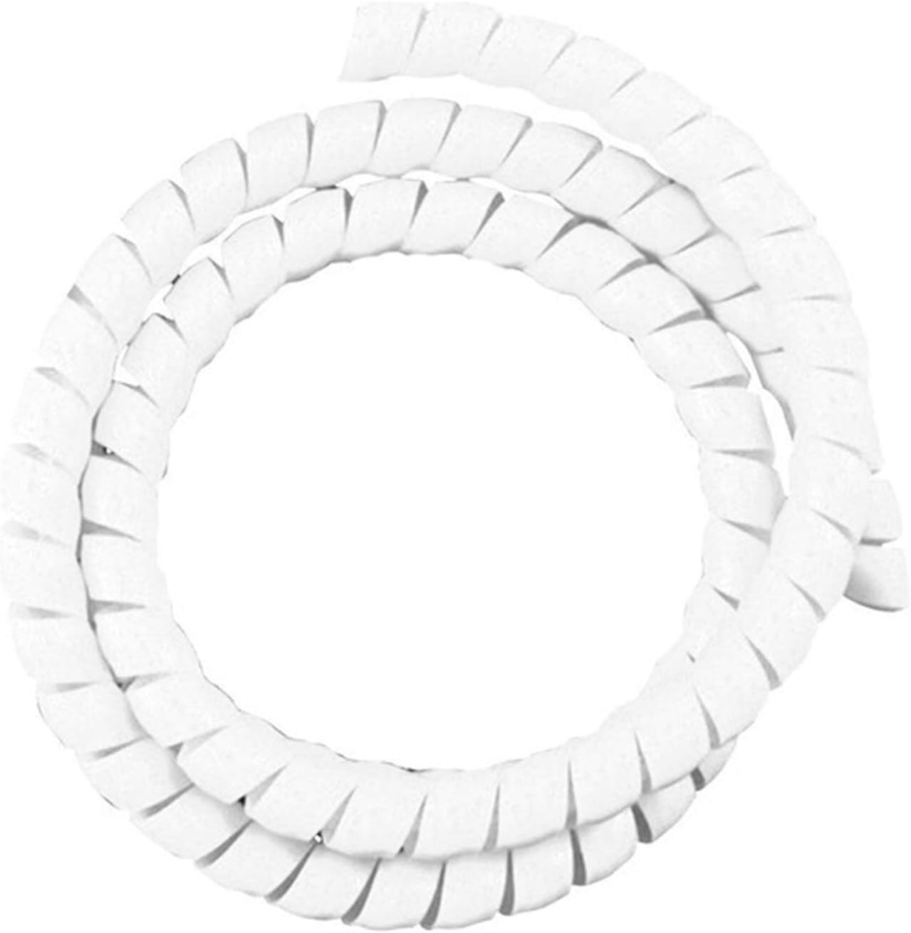 Drut do zarządzania kablami, 1 metr 50 mm 120 spiralna tuleja rękawowa trudnopalna opaska tulejkowa ochronna nawojowa rury uzwojenia rękawy z drutu(White,120mm)