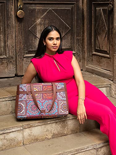 Image of ZOUK Urban Escape Bag | Stylish Vegan with Laptop Compartment, Trolley Sleeve & Anti-Theft Pocket |