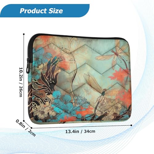 Funda para portátil 13-14 pulgadas con flores coloridas impermeable y anti impactos miniatura 3