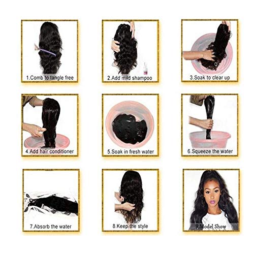 Perruque lace front cheveux raides dégradé pour masquer la perte de volume - 8