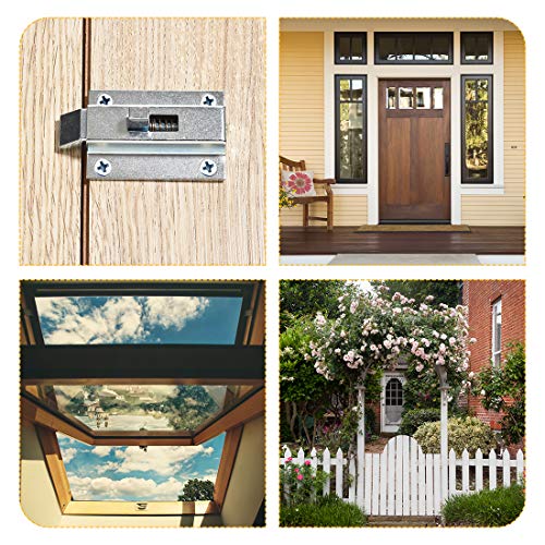 uxcell Door Bolt Latch, 50mm 2-inch Length Metal Security Automatic Window Gate Spring Bounce Lock (Silver Tone) - Image 4