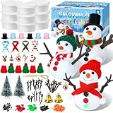 MDCGFOD Snowman Crafts for Kids 9 Pack Build Snowman Craft Kit Christmas Stocking Stuffers for Kids Christmas Indoor Outdoor Holiday Decor Crafts Gift for Ages 3 4 5 6 7 8 (9)