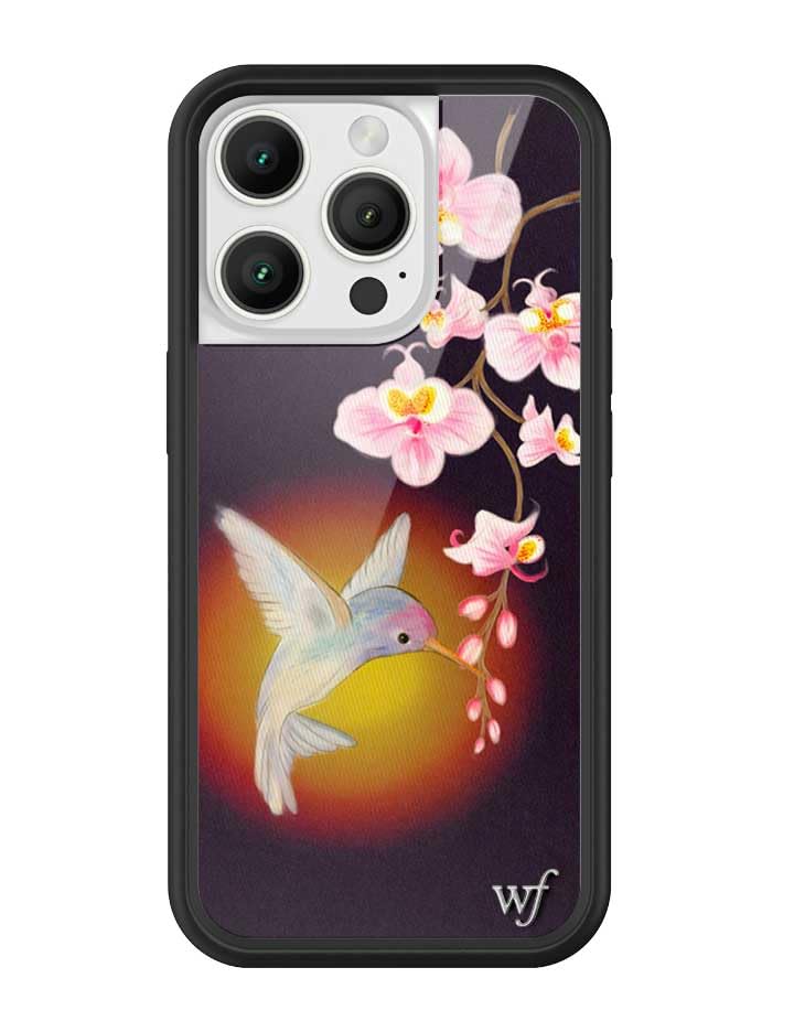 Image of Wildflower Cases - iPhone 16 Pro Compatible - Hummingbird | Impact-Certified 6.5 ft Drop Protection Case, Raised Protective Bumper, Cute Aesthetic Design, Women-Owned Small Business