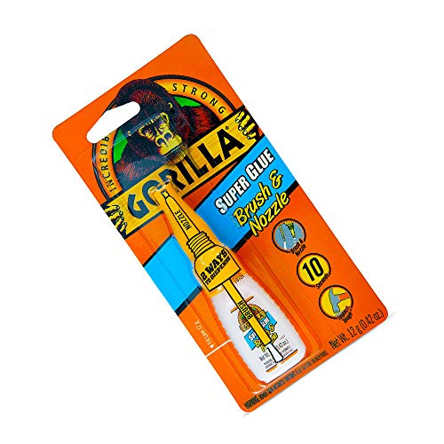 Super Glue with Brush & Nozzle Applicator, Pack of 1, 12 Gram, Clear