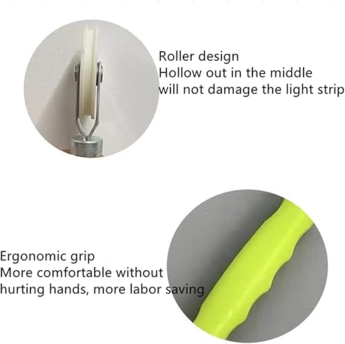 Miniatura 5 de QA ha utilizado video Herramientas especiales para pegar tiras de luz Accesorios de tira de luz pegatinas auxiliares rodillo instalación rápida