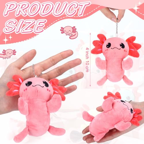 Image of WinnerWhy 20 Pcs Axolotl Plush Small Axolotl Stuffed Keychains Ornament Bulk Galentines Gifts for Birthday Party Supplies(Color)