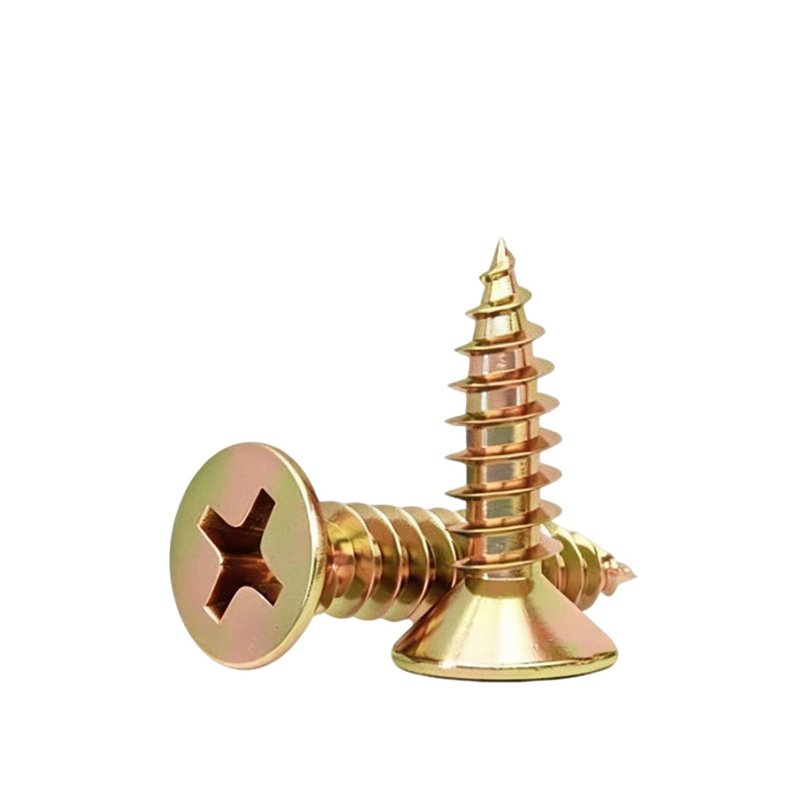 Photo 1 of #4 x 3/8“ Short Screws Cabinet Screws Phillips Small Screw,Galvanized Carbon Steel,Yellow Zinc Flat Head Wood Screw for Wood Furniture and Cabinets M3x10mm (150pcs)