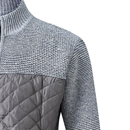 Men's Thick Zip Up Knitted Comfort Sweater Regular Fit Warm Winter Sweater Stylish Cardigan Stand Collar Sweaters4