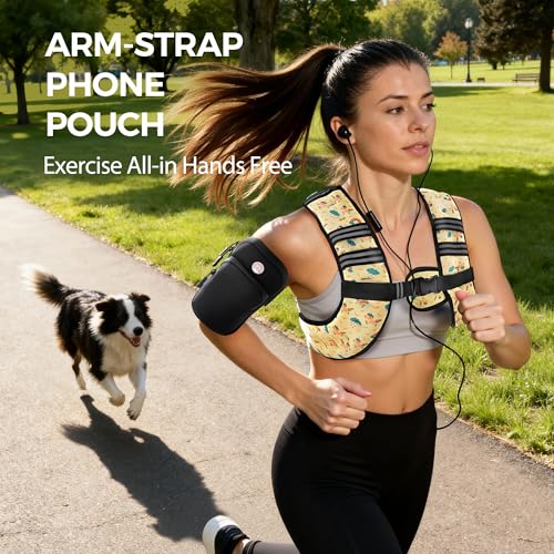 Image of PACEARTH Weighted Vest,6lb /8lb /10lb /12lb /16lb /20lb /25lb /30lb Weight Vest with Reflective Stripe, Body Weight Vests for Women, Men, Weight Loss Workout, Strength Training, Running, Walking, Jogging