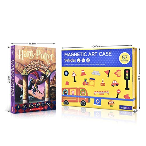 YIHUNION STEM Educational Toys Magnetic Puzzles for Kids, 57 Pieces Dry Erase Board Vehicle Jigsaw Puzzles Cardboard Drawing Board Learning Toys for Preschool Toddlers
