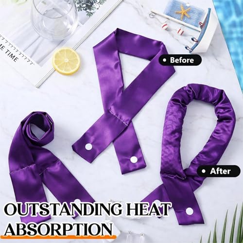 Image of Cozypower 6 Pcs Cooling Neck Wraps with Button Cooling Bandana Neck Cooler Scarf for Hot Weather Ice Neck Wrap Summer Outdoor