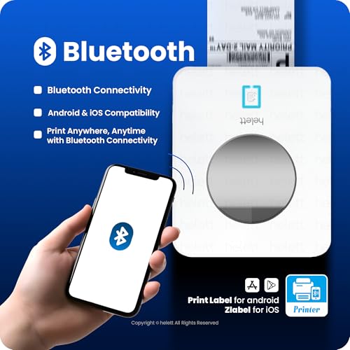 Helett® H30Cpro Wireless(Bluetooth+USB)Thermal Label Printer with Inbuilt Paper Holder Compartment|4*6 Shipping Label &Barcode Label|203Dpi... - Image 3