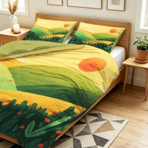 Parure de lit 200x200 vert mousse résolvant le manque de douceur - 4