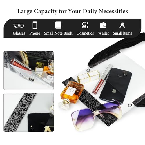 Clear Bag for Stadium Events, Clear Western Purse with Fringe4