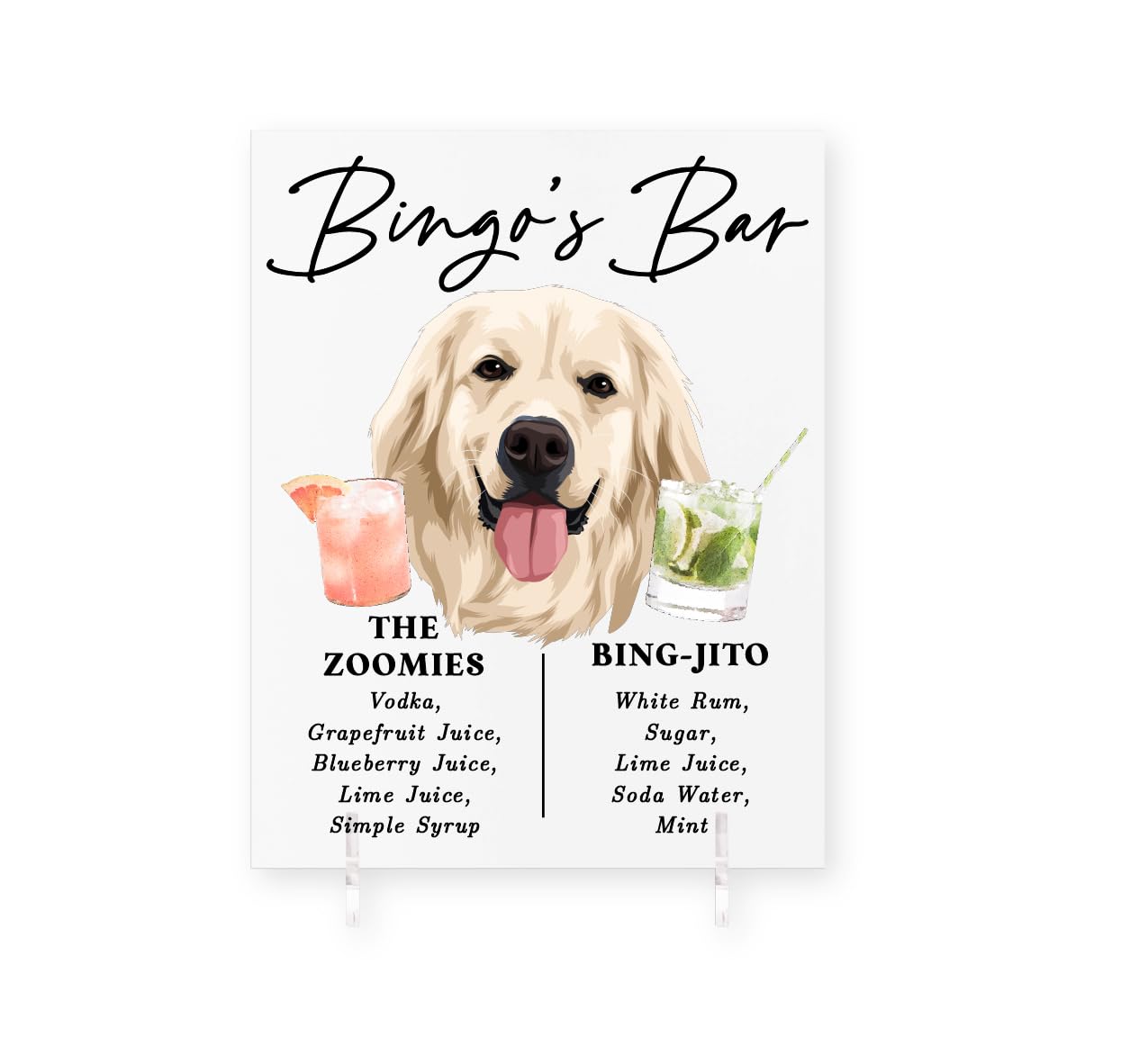 シンガーズハイ サイン入りポスター DOG Amazon.com: Custom Dog Signature Drinks Sign - Wedding Custom Dog