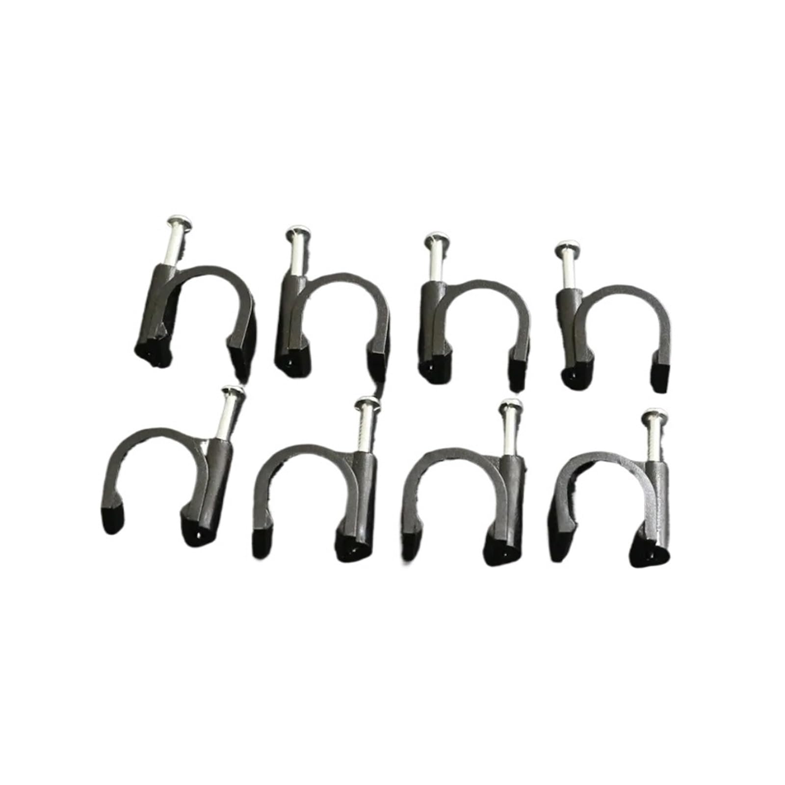 Kabelschellen Nagelschellen 100PCS 4/5/6/7/8/9/10/12mm Runde Kreis Pfad Nagel Calbe Clips Draht Klemme(25mm 100PCS)