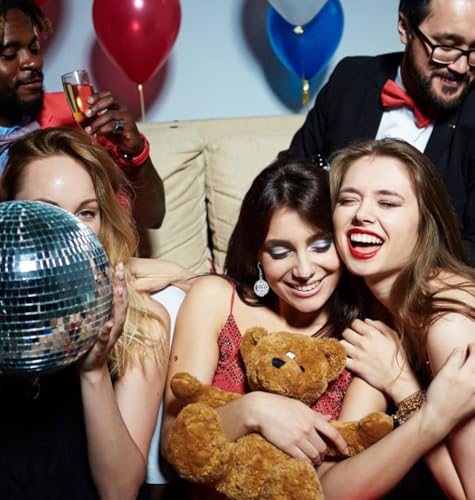 FIRAZIO 9 Pairs 70s Disco Ball Earrings Mirror Ball Earrings for Women 60s 70s Costume Accessories Halloween Earrings Disco Outfit Accessories3