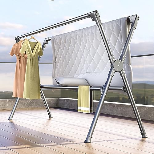 GDHKDDFL Tendedero Plegable para balcón, Tendedero Plegable,Soporte for tendedero de Ropa lavandería, Secado Bipolar(80cm)