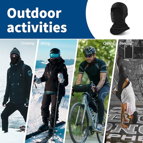 Image of YESLIFE 150-Pack Balaclava Black Ski Mask for Men and Women, Winter Face Mask, Shiesty for Skiing, Snowboarding & Motorcycle, Black