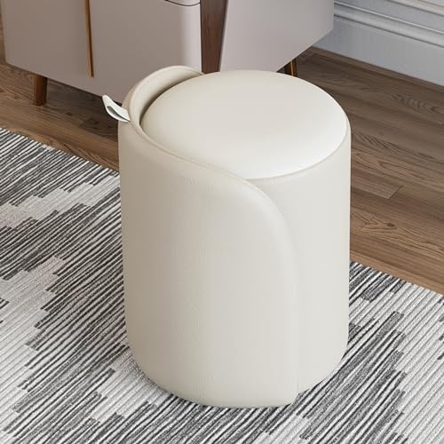 Ottoman rond moderne tabouret repose-pieds salon et chambre - 2