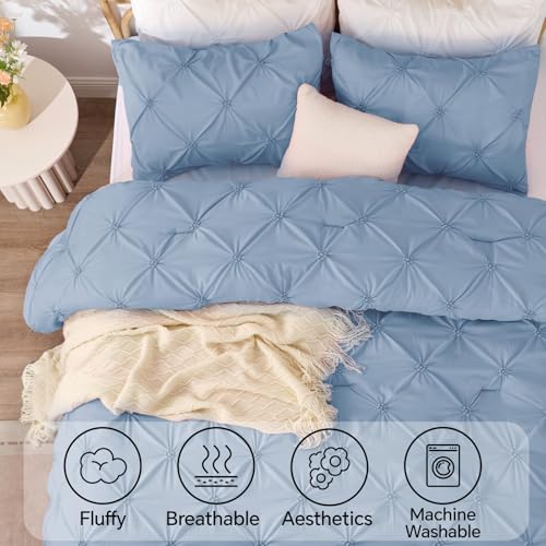 Image of BEDELITE King Comforter Set Cornflower Blue,Lightweight & Soft Comforter
