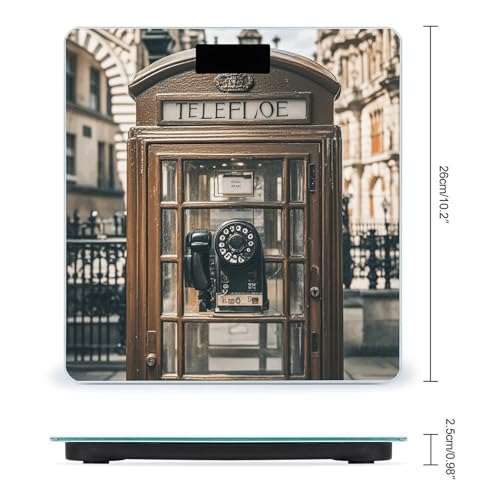 Báscula digital de baño con vidrio templado y pantalla LCD miniatura 2