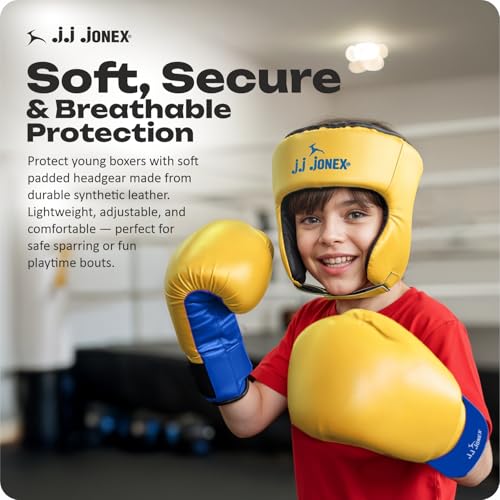 Image of JJ Jonex Sports Kids Boxing Punching Bag Set - Heavy Boxing Bag, Gloves, MMA, Home Gym & Martial Arts Training Equipment | for Boys & Girls for Age 3 4 5 6 7 8 Years | Yellow Color |