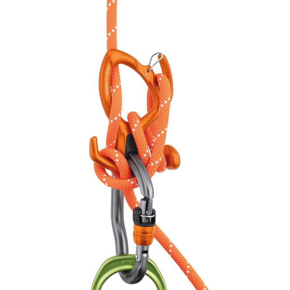 Petzl Pirana Guide Discreción De Embrague Ajustable con Espolón Y Bloqueo De Asola para Torrentismo Naranja