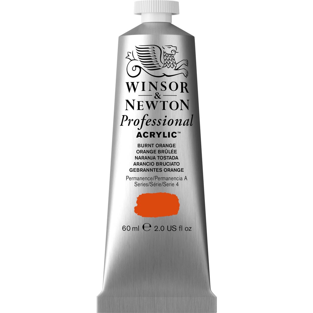 Winsor & Newton Professional Acrylic Paint, 60ml (2-oz) Tube, Quinacridone Burnt Orange