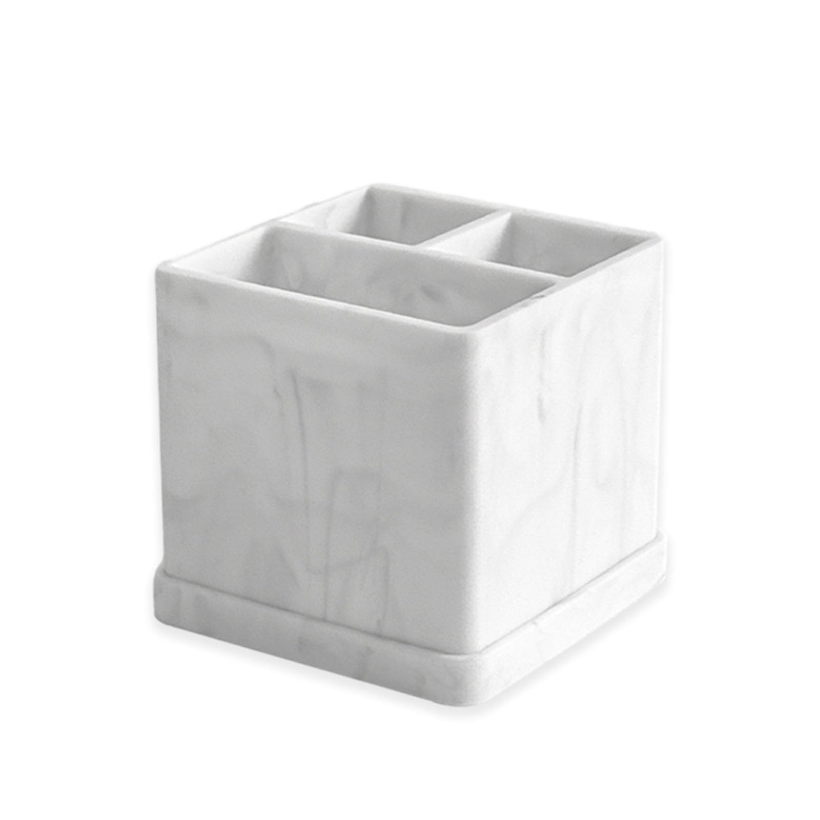 Ekoama Silicone Toothbrush Holder With 3 Sections For Bathroom Countertop Arranging Electric Brushes And Hygiene Accessories
