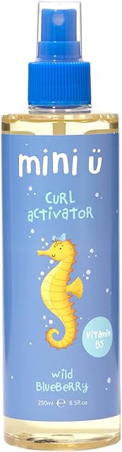 Mini U Wild Blueberry Curl Activator - Made in UK, Vegan, Aloe Vera, Allergen & Cruelty Free - Frizz Styling Curl Control for Curly Hair - Suitable from Newborn
