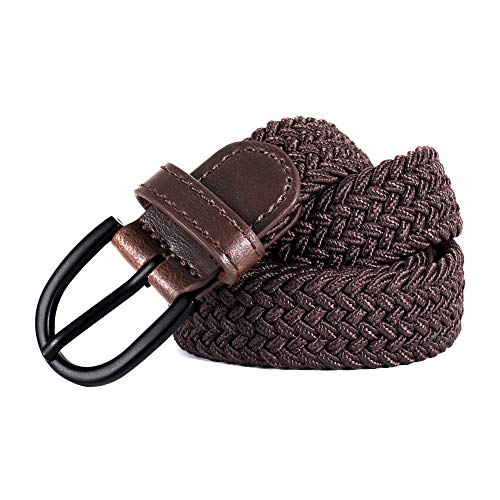 Mile High Life Young Boys Girls | Braided Stretch Elastic Belt | Pin Prong Buckle | Loop End Tip |