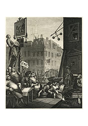Affiche Beer Street William Hogarth encadrée pour habiller un mur blanc