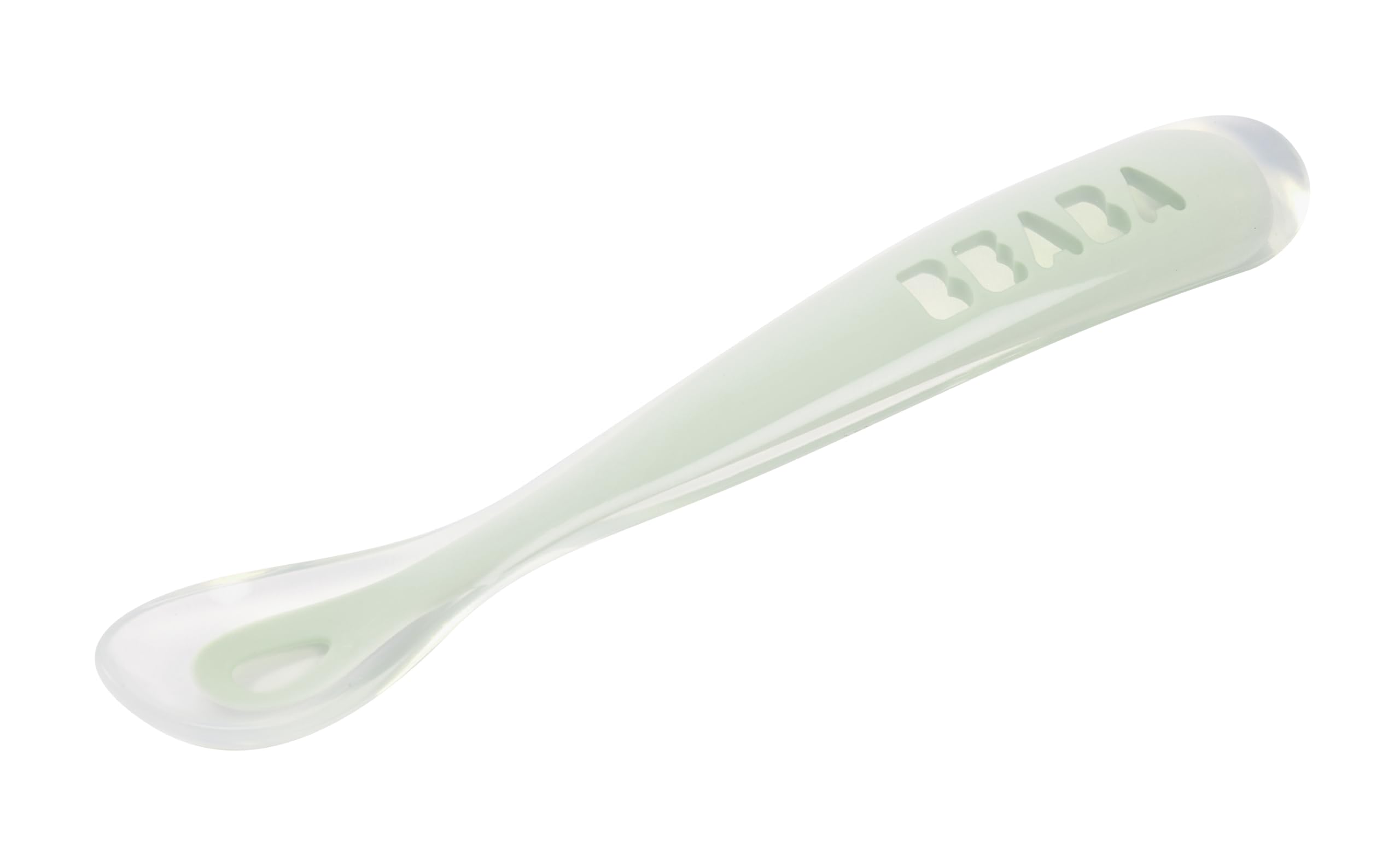 Béaba - Baby Spoons - Silicone Weaning Spoon - 1st Stage - Grey